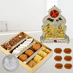 Marvelous Diwali Gifts and Sweets Box from Haldiram/Bhikaram, Coin n Free Diya to Diwali-gifts-to-world-wide.asp