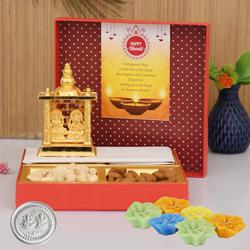 Special Box of Lakshmi Ganesh Idol n Dry Fruits, Candles n Free Coin for Diwali Gift n Decoration