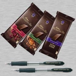 Delectable Cadbury Bournville Chocolate in 2pcs Ball Point Pen