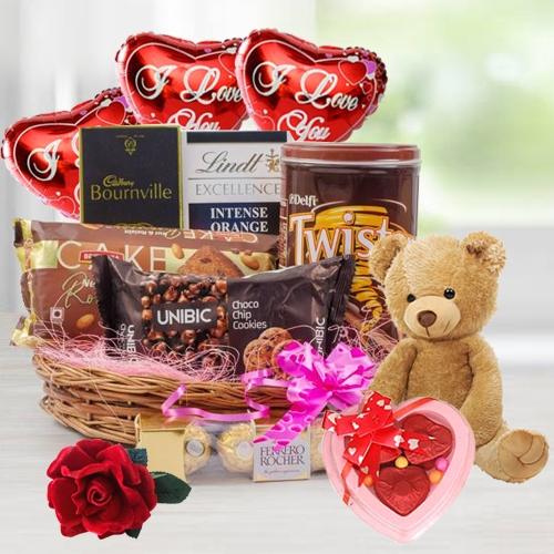 Love Rose Hamper  Valentine Day Gift for Girls Boys Girlfriend Boyfriend  Husband Wife  FrillX
