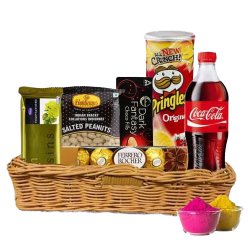 Delectable Snacks Gift Hamper for Holi