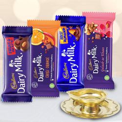 Latest Surprise Cadbury Assortments with Brass Diya