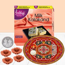 Exquisite Gift of Haldiram Sweets with Terracotta Diya