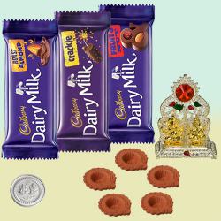 Pious Laxmi Ganesh Mandap n Cadbury Chocolates, Free Coin n Diya
