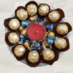 Tasty Hersheys Kisses n Ferrero Rocher with Aroma Candles to Kanjikode