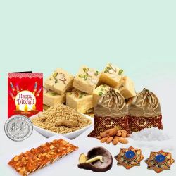 Superb Sweets n Dry Fruits Gift with Ganesh Lakshmi Mandap to Lakshadweep