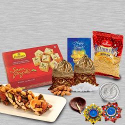 Crunchy Dry Fruits loaded with Sweets for Diwali with Ganesh Lakshmi Mandap