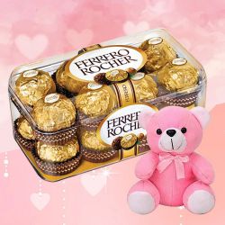 Forever in Love Teddy n Ferrero Rocher Combo
