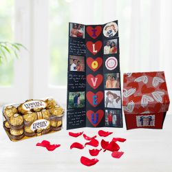 Delightful Personalized Love Infinity Box with Ferrero Rocher Chocolates