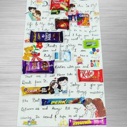 Amazing Chocolate Message Card to Chittaurgarh