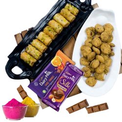 Delicious Sweet n Snacks Holi Gift Combo