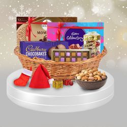 Delightful Chocolates N Decorations Basket for Christmas to Uthagamandalam