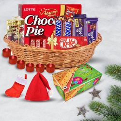 Impressive Chocolate N X-Mas Decor Gift Basket to Balasore