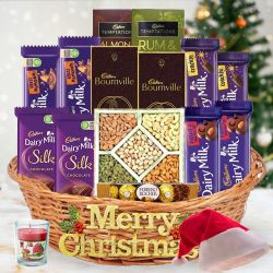 Christmas Special Chocolate n Nuts Basket to Nipani