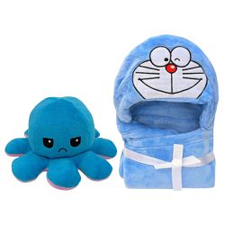 Cute Bath Towel N Octopus Stuffed Toy Combo
