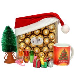 Exclusive Christmas Combo of Ferrero Rocher with Candles N Assortments to Alwaye