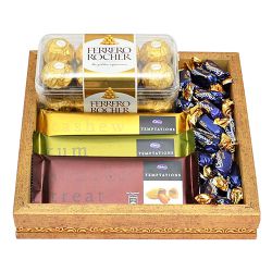 X Mas Chocolaty Emotions Tray of Ferrero Rocher N Cadbury to Sivaganga