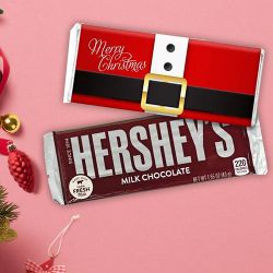 Awesome X-Mas Personalized Santa Kisses Choco Bar to Alappuzha