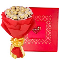 Premium Tissue Wrapped Ferrero Rocher Arrangement to Chittaurgarh