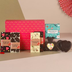Premium Gift Box of Handmade Chocolates N Greetings Card
