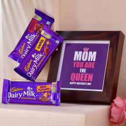 Mom Special Chocolaty Treat with Photo Frame to Muvattupuzha