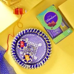 Joyful Bhaidooj Chocolaty Blessings Thali Set to Kanyakumari