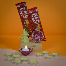 Glowing Lights N Choco Ganesha Elegance Hamper