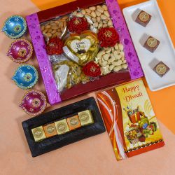 Exquisite Diwali Bites N Nuts Assortment Hamper to Tirur