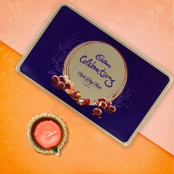 Diwali Treasures  Diya  N  Cadbury Delights