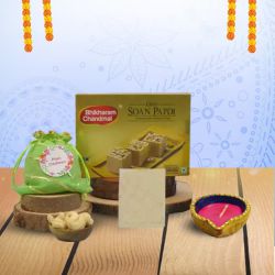 Diwali Sweets And Diya to India