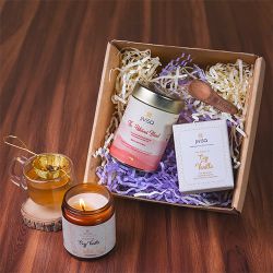 Scented Candle N Hibiscus Tea Gift Set to Sivaganga