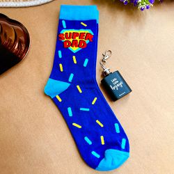 Quirky HipFlask  N  Super Dad Socks Gift Set