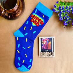 Exclusive Super Dad Socks N Photo Frame Combo