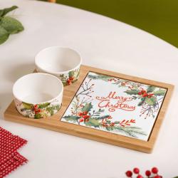 Elegant Christmas Ceramic Serving Set