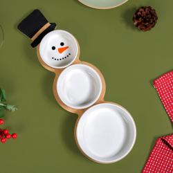 Charming Snowman Bowls Serving Gift
