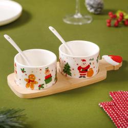 Cheerful Holiday Serving Bowl Set