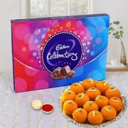 Yummy Combo of Cadbury Celebrations N Haldirams Ladoo<br>