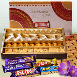 Delectable Assorted Sweets from Haldirams with Cadbury Chocolates to Alappuzha