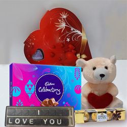 Birthday Special Wishes with Teddy and Chocolate Hamper