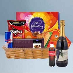 Bountiful Sparkling Wine and Chocolate Hamper for X-mas