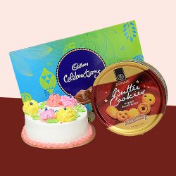 Delightful Combo of Cadbury Celebration with Cookies N Vanilla Cake to Uthagamandalam