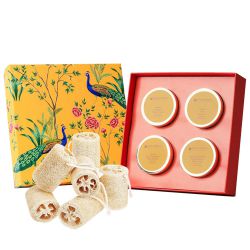 Glow with Kesar Skin Care Gift Box N Loofah Set to Andaman and Nicobar Islands