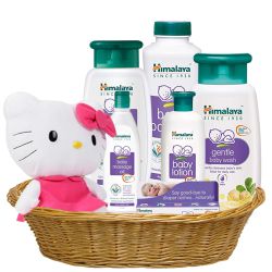 Fabulous Himalaya Baby Skin Care Hamper N Kitty Soft Toy to Marmagao