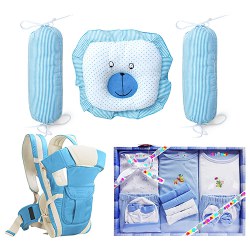 Wonderful Gift of Baby Clothing Set with Cotton Pillows N Baby Carrier