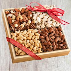 Exclusive Wooden Tray of Premium Salted Dry Fruits to Ambattur