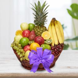 Spectacular Mothers Day Fresh Fruit Treat in Basket to Punalur