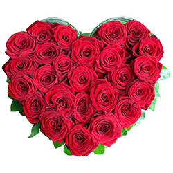 Two Dozen Red Roses in an alluring Heart Shape arrangement  to Perumbavoor