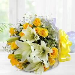 Cheerful Sunshine Mixed Floral Bouquet