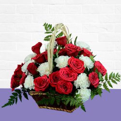 Spectacular Bouquet of Roses N Carnations with Filler 	