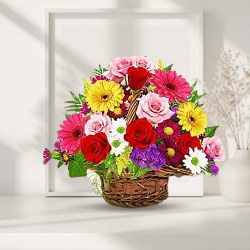 Amazing Basket of Mixed Flowers